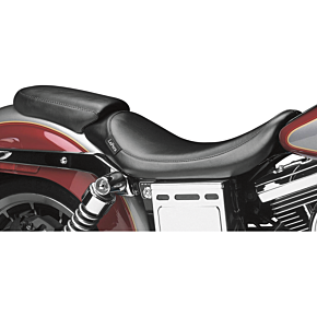 Le Pera Bare Bones Pillion Pad - Smooth - Black - Dyna LGK-001P