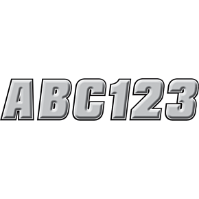 Sticker Kit - 2" - Silver/Black SIBLK500