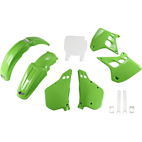 Body Kit - '90 OEM Green/White - Kawasaki - KX '90-'91 KAKIT188F@999