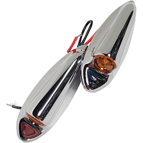 Front LED Turn Signals FLTR - Chrome TC-947