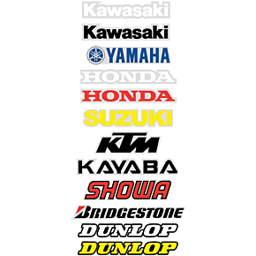 Fork/Swingarm Decal - Kawasaki - White 09-44112