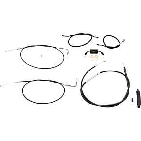 La Choppers Handlebar Cable/Brake Line Kit - 18" - 20" Ape Hanger Handlebars - Black Vinyl LA-8231KT-19B