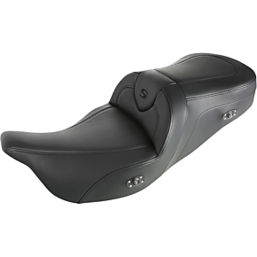 Saddlemen Roadsofa™ Standard Reach Heated Seat - Without Backrest - Black/Black Stitching 808-07B-187HCT