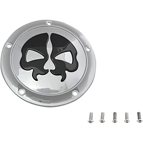 Split Skull Derby Cover - Chrome - 5-Hole 1107-0546