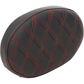 Drag Specialties Backrest Pad - Oval - Double Diamond - Red Thread 0822-0430