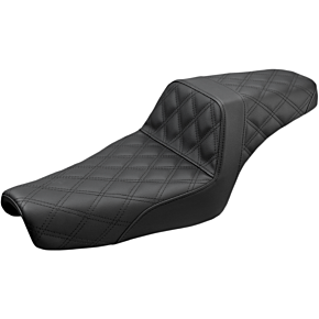 Saddlemen Step Up Seat - Lattice Stitched - Black - XL