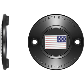 Figurati Designs Timing Cover - 2 Hole - American - Black FD21R-TC-2H-BLK