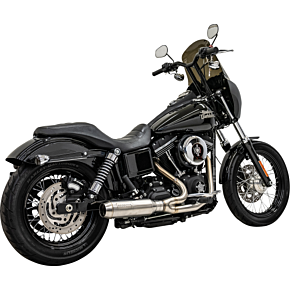 2-into-1 Ripper Exhaust System with Super Bike Muffler - Stainless Steel 1D7SS