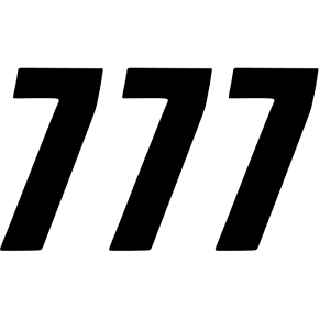 SX Plate Number - #7 - Black - 4" 45-24-7