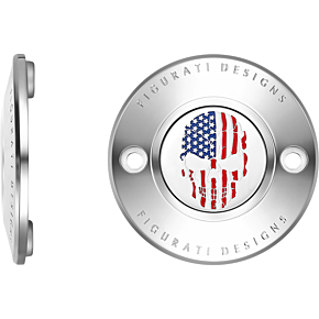 Figurati Designs Timing Cover - 2 Hole - Skull - Stainless Steel FD24-TC-2H-SS