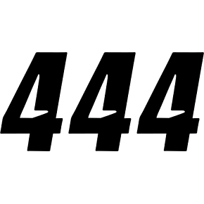 Slash Number Plate - #4 - Black - 7" 45-31-4