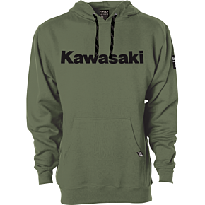 Kawasaki Squad Pullover Hoodie - Army Green - Large 26-88104