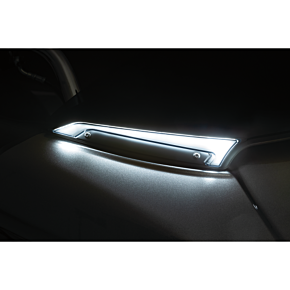 Kuryakyn Windshield Trim with Light - Black 2946