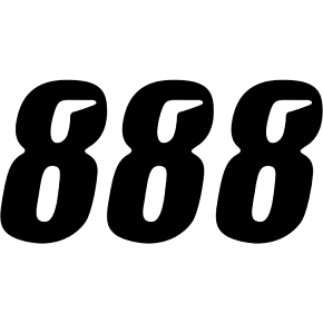 Slash Number Plate - #8 - Black - 7" 45-31-8
