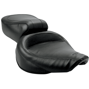 Mustang Vintage Style Seat - Wide - Smooth - Black - Dyna 75680