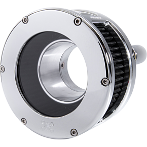 Feuling Oil Pump Corp Air Cleaner - BA Series - Chrome - Clear Cover - Black - M8 5538