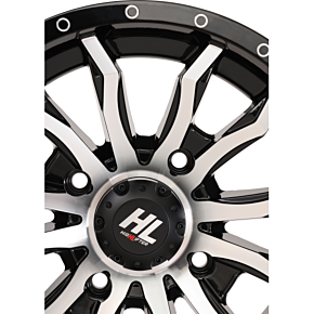 High Lifter Wheel - HL21 - Front/Rear - Gloss Black w/Machined - 14x7 - 4/156 - 4+3 (+10 mm) 14HL21-1156