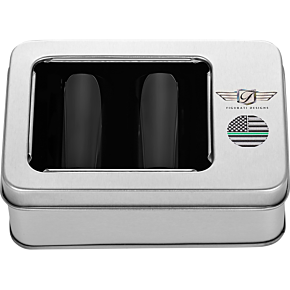 Docking Hardware Covers - American Flag - Green Line - Long - Black FD72-DC-2545-BK