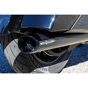 4" Broadhead Slip-On Mufflers - Slash Cut - Black 550-1075