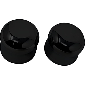  Axle Cap - Front - Smooth - Black C0007-B