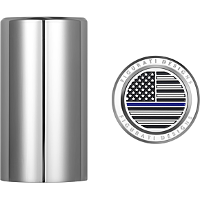 Docking Hardware Covers - American Flag - Blue Line - Long - Stainless Steel FD70-DC-2545-SS