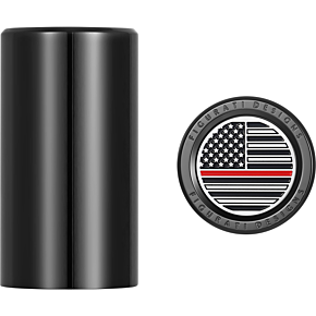 Docking Hardware Covers - American Flag - Red Line - Long - Black FD73-DC-2545-BK