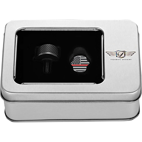 Figurati Designs Seat Mounting Knob - Black - Red Line American Flag FD73-SEAT KN-BK