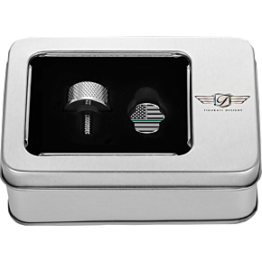 Figurati Designs Seat Mounting Knob - Stainless Steel - Green Line American Flag FD72-SEAT KN-SS