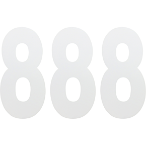 FX Number 8 - White - 6" 02-4468
