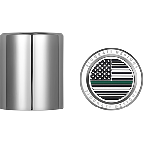 Docking Hardware Covers - American Flag - Green Line - Short - Stainless Steel FD72-DC-2530-SS