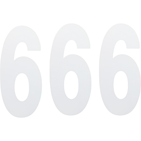 FX Number 6 - White - 8" 02-4486