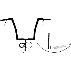 Handlebar Kit - Flat Top - 14" - Black 712914-B