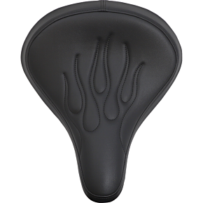 Seat - Spring Solo - Large - Black Vinyl/Flame Stitched 0806-0051