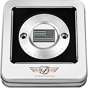 Figurati Designs Timing Cover - 2 Hole - American - Green Line - Stainless Steel FD72-TC-2H-SS