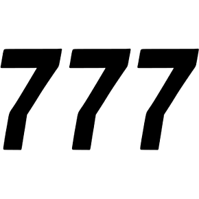 Race Number Plate - #7 - Black - 6" 45-35-7