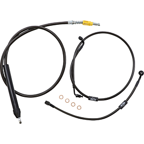 Handlebar Cable/Brake Line Kit - 18" - 20" Ape Hanger Handlebars - Midnight LA-8155KT-19M