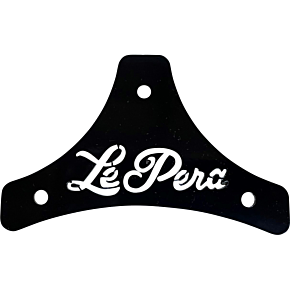 Le Pera Sissy Bar Plate - Dead End - Scroll - Black H-SB SCROLL