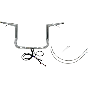 Fat Baggers Inc Handlebar Kit - Flat Top - 12" - Chrome 602212