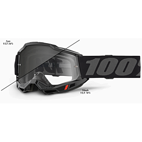 100-PERCENT Accuri 2 Otg/utv/atv Desert Goggle Black Photochromic Lens