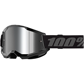 100-PERCENT Strata 2 Goggle Black Mirror Silver Lens
