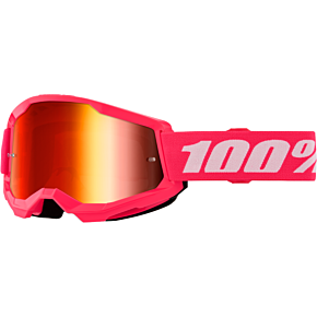 100-PERCENT Strata 2 Goggle Pink Mirror Red Lens