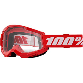 100-PERCENT Strata 2 Goggle Red Clear Lens