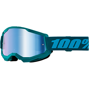 100-PERCENT Strata 2 Goggle Stone Mirror Blue Lens