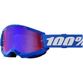 100-PERCENT Strata 2 Junior Goggle Blue Mirror Red/blue Lens