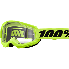 100-PERCENT Strata 2 Junior Goggle Neon Yellow Clear Lens