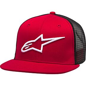 ALPINESTARS Copr Trucker Hat Red/black Flat Bill