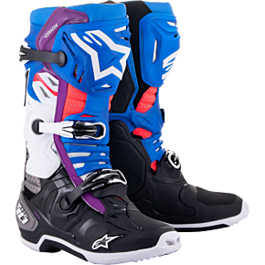 ALPINESTARS Tech 10 Supervented Boots Blk/enamel Blu/pur/wht Sz 9