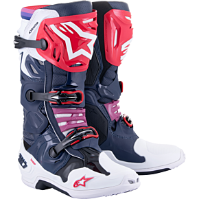 ALPINESTARS Tech 10 Supervented Boots Night Nvy/wht/rainbow Sz 14