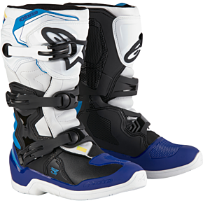 ALPINESTARS Tech 3s Youth Boots Wht/blk/enamel Blue Sz 5