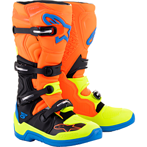 ALPINESTARS Tech 5 Boots Blue/orange/yellow Fluo Sz 6